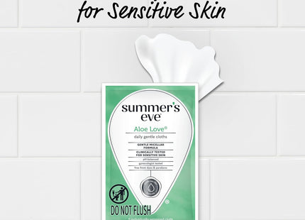 Summer’s Eve Feminine Cleansing Cloths Removes Odor Aloe Love 16 Ct - Personal Care > Wipes