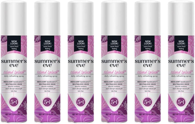 Summers Eve Island Splash Daily Refreshing Feminine Deodorant Spray 2oz (6 Pack) - Personal Care > Bath & Body