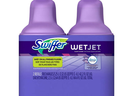 Swiffer Wet Jet Mop Refill Solution Cleaner Lavender 42.2oz (2 Pack) - Household Supplies > Cleaners & Disinfectants