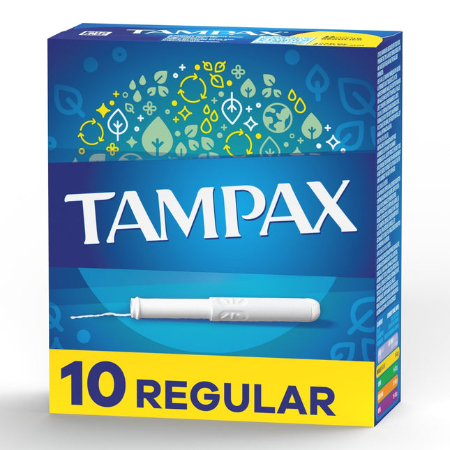 Tampax Cardboard Tampons Regular Absorbency Anti-Slip Grip 10ct (12 Pack) - Personal Care > Feminine