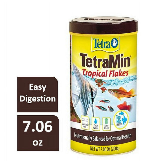 TetraMin Tropical Flakes Color Enhancing Fish Food Diet Balance 7.06oz (24 Pack) - Pet Supplies >