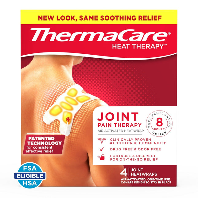 ThermaCare Portable Heating Pad Joint & Muscle Pain Relief Patches 4ct (2 Pack) - Health Care > First Aid Cold Hot