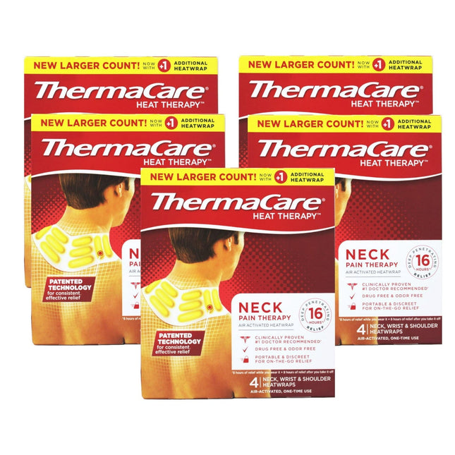 ThermaCare Shoulder Writst Neck & Back Pain Relief Heat Wraps 4ct (5 Pack) - Health Care > First Aid Cold Hot Packs