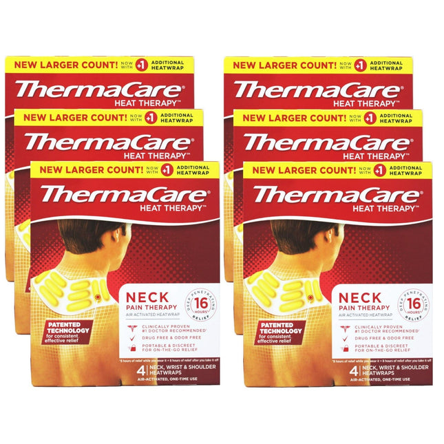 ThermaCare Shoulder Writst Neck & Back Pain Relief Heat Wraps 4ct (6 Pack) - Health Care > First Aid Cold Hot Packs