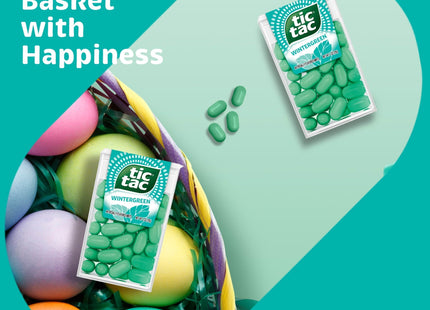 Tic Tac Fresh Breath Mints Wintergreen Flavored Hard Candy 1oz (2 Pack) - Food & Beverages > Sweets Chocolate Gums