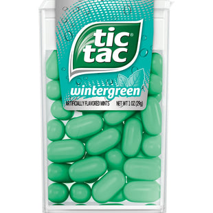 Tic Tac Fresh Breath Mints Wintergreen Flavored Hard Candy 1oz (3 Pack) - Food & Beverages > Sweets Chocolate Gums