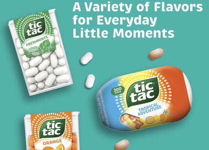 Tic Tac Fresh Breath Mints Wintergreen Flavored Hard Candy 1oz (8 Pack) - Food & Beverages > Sweets Chocolate Gums