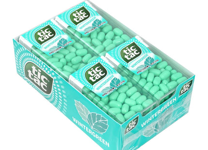 Tic Tac Fresh Breath Mints Wintergreen Flavored Hard Candy 1oz (8 Pack) - Food & Beverages > Sweets Chocolate Gums