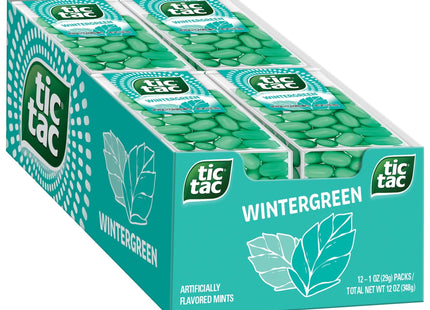 Tic Tac Fresh Breath Mints Wintergreen Flavored Hard Candy 1oz (8 Pack) - Food & Beverages > Sweets Chocolate Gums