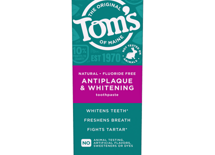 Tom’s of Maine Antiplaque-Whitening Natural Toothpaste Peppermint 4.5oz (2 Pack) - Personal Care > Oral