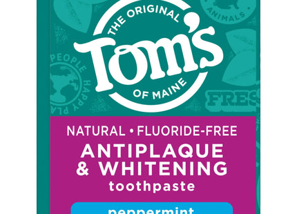 Tom’s of Maine Antiplaque-Whitening Natural Toothpaste Peppermint 4.5oz (2 Pack) - Personal Care > Oral