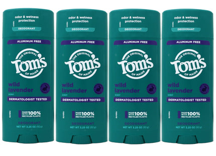 Tom’s of Maine Natural Deodorant Wild Lavender Clear Application 3.25oz (4 Pack) - Personal Care > Bath & Body