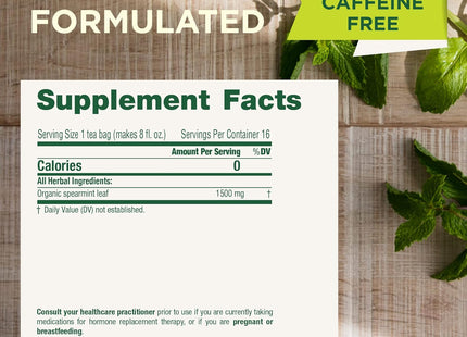 Traditional Medicinals Caffeine Free Herbal Organic Spearmint 16ct - Food & Beverages > Non-Alcoholic Drinks Infusions