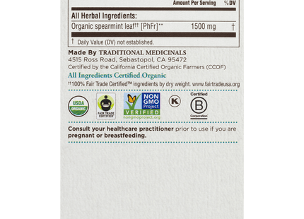 Traditional Medicinals Caffeine Free Herbal Organic Spearmint 16ct - Food & Beverages > Non-Alcoholic Drinks Infusions