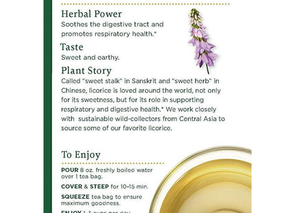 Traditional Medicinals Herbal Organic Licorice Root 16ct (3 Pack) - Food & Beverages > Non-Alcoholic Drinks Infusions