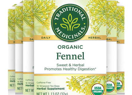 Traditional Medicinals Organic Herbal Fennel 16 Bags (6 Pack) - Food & Beverages > Non-Alcoholic Drinks Infusions