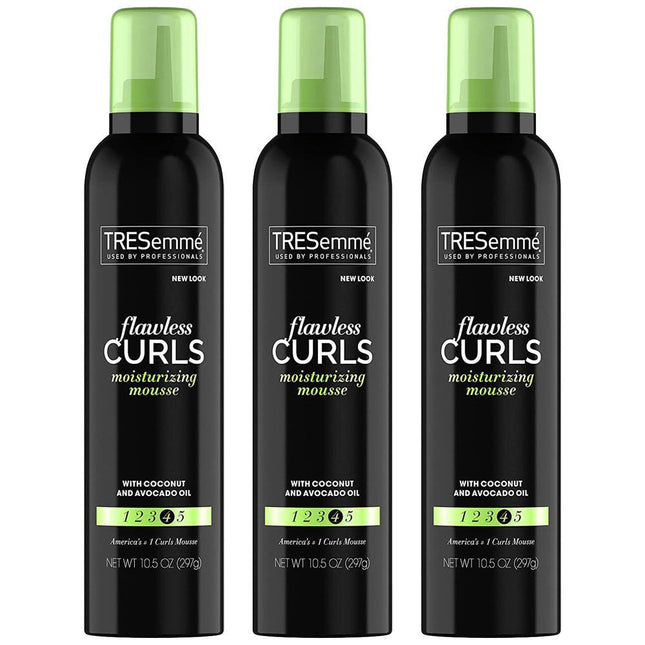 TRESemme Curl Care Flawless Curls HairStyling Mousse Extra Hold 10.5oz (3 Pack) - Personal > Hair & Styling Products