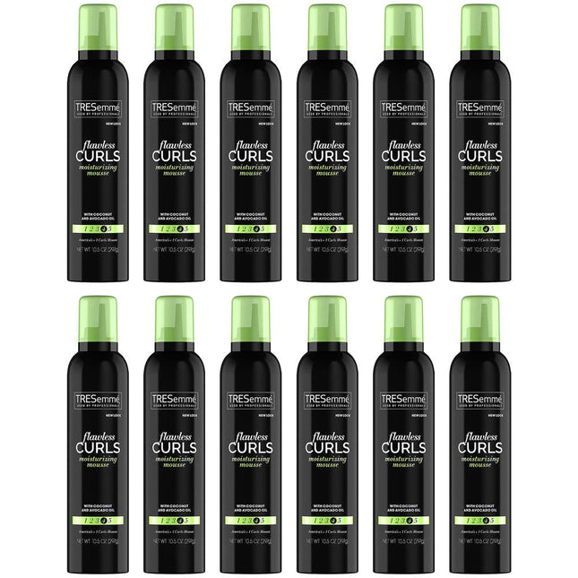 TRESemme Curl Care Flawless Curls HairStyling Mousse Extra Hold 10.5oz (12 Pack) - Personal > Hair & Styling Products