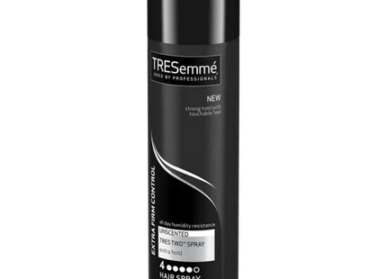 a spray of black hair product