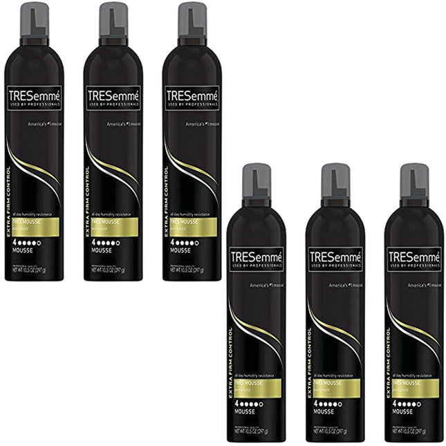 TRESemme Tres Extra Hold Firm Control Hair Mousse 10.5 oz (6 Pack) - Personal Care > & Styling Products