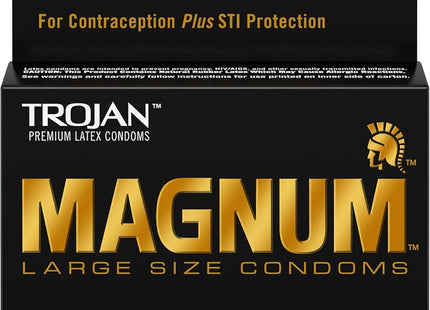 Trojan Magnum Thin Large Size Condom Ultra-smooth Lubricant 3ct (2 Pack) - Health Care > Sexual Wellness Condoms &