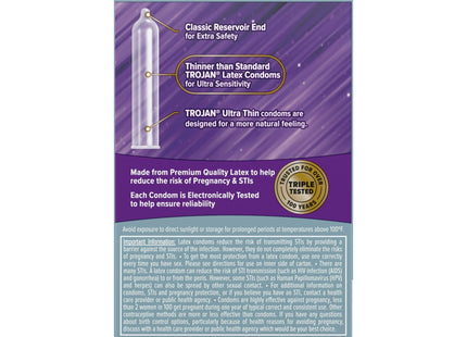 Trojan Ultra Thin For Sensitivity Lubricated Condoms 12ct - Health Care > Sexual Wellness & Contraceptives