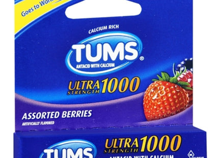 Tums Antacid Ultra Strength 1000 Assorted Berry 12 Tablets - Health Care > Vitamins & Lifestyle Supplements Minerals