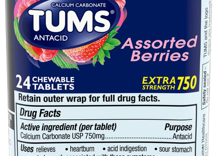 TUMS Extra Strength Assorted Berries Antacid Chewable Tablets 8ct - Health Care > Vitamins & Lifestyle Supplements