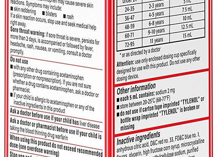 TYLENOL Children’s Liquid Oral Suspension Grape Splash Flavor 4oz (3 Pack) - Health Care > Over-the-Counter