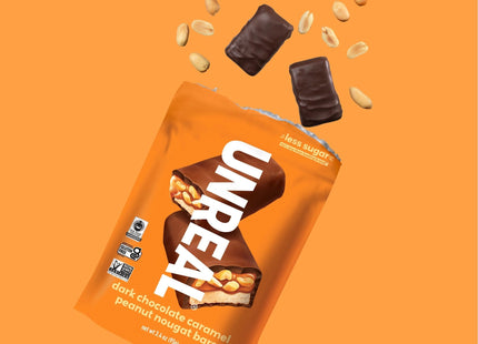 Unreal Dark Chocolate Caramel Peanut Nougat Bar Non-gmo Candy 3.4oz (6 Pack) - Food & Beverages > Sweets Assortments