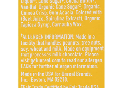 Unreal Dark Chocolate with Crispy Quinoa Gems Zero Sugar Non-GMO 5oz - Food & Beverages > Sweets Assortments