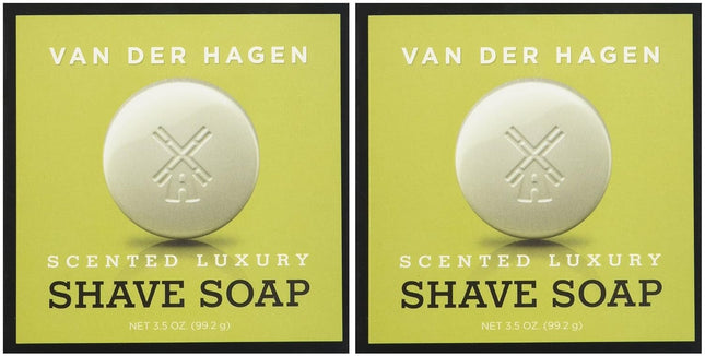 Van Der Hagen Scented Luxury Soften Cocoa Butter Shave Soap 3.5oz (2 Pack) - Personal Care > Shaving & Grooming Creams
