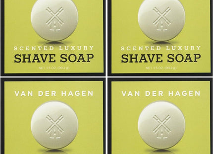 Van Der Hagen Scented Luxury Soften Cocoa Butter Shave Soap 3.5oz (4 Pack) - Personal Care > Shaving & Grooming Creams