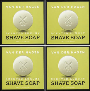 Van Der Hagen Scented Luxury Soften Cocoa Butter Shave Soap 3.5oz (4 Pack) - Personal Care > Shaving & Grooming Creams