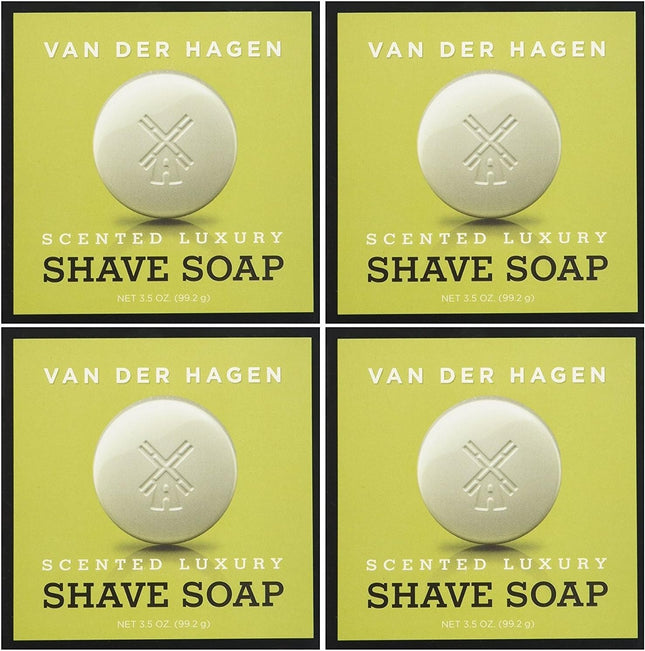 Van Der Hagen Scented Luxury Soften Cocoa Butter Shave Soap 3.5oz (4 Pack) - Personal Care > Shaving & Grooming Creams