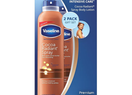 Vaseline Intensive Care Radiant Spray Moisturizer Cocoa Butter 6.5oz (8 Pack) - Personal > Skin Lotion &