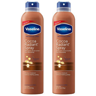Vaseline Intensive Care Radiant Spray Moisturizer Cocoa Butter 6.5oz (2 Pack) - Personal > Skin Lotion &