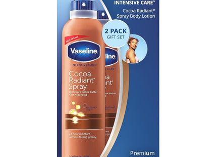 Vaseline Intensive Care Radiant Spray Moisturizer Cocoa Butter 6.5oz (2 Pack) - Personal > Skin Lotion &