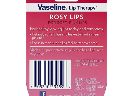 Vaseline Lip Therapy Rosy Balm Mini Ointment Tinted Pink 0.25oz (10 Pack) - Personal Care > Skin Balms & Treatments