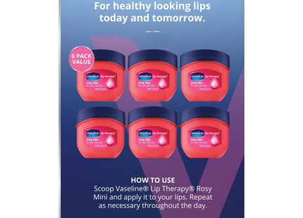 Vaseline Lip Therapy Rosy Balm Mini Ointment Tinted Pink 0.25oz (10 Pack) - Personal Care > Skin Balms & Treatments