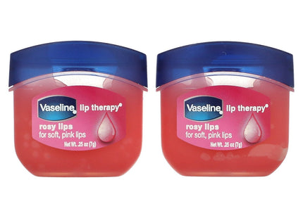 Vaseline Lip Therapy Rosy Balm Mini Ointment Tinted Pink 0.25oz (2 Pack) - Personal Care > Skin Balms & Treatments