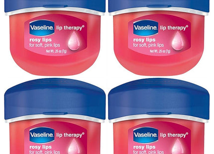 Vaseline Lip Therapy Rosy Balm Mini Ointment Tinted Pink 0.25oz (4 Pack) - Personal Care > Skin Balms & Treatments