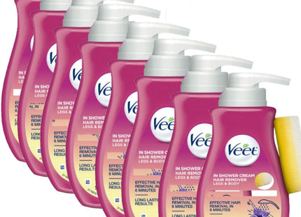Veet Body Hair Remover Cream In-Shower Sensitive Skin 13.5oz (8 Pack) - Personal Care > Shaving & Grooming Removal