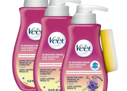 Veet Body Hair Remover Cream In-Shower Sensitive Skin 13.5oz (8 Pack) - Personal Care > Shaving & Grooming Removal