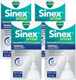 Vicks Sinex 12Hour Decongestant Cold & Allergy Sinus Nasal Spray 0.5oz (4 Pack) - Health Care > Over-the-Counter