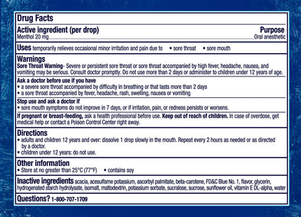 Vicks Vapocool Severe Medicated Sore Throat Drops Menthol Winterfrost 18ct - Health Care > Over-the-Counter Medication