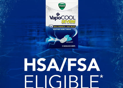 Vicks Vapocool Severe Medicated Sore Throat Drops Menthol Winterfrost 18ct - Health Care > Over-the-Counter Medication