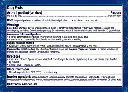 Vicks Vapocool Severe Medicated Throat Drops Menthol Winterfrost 18ct (8 Pack) - Health Care > Coughing & Sore Throats