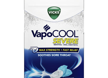 Vicks Vapocool Severe Medicated Throat Drops Menthol Winterfrost 18ct (8 Pack) - Health Care > Coughing & Sore Throats