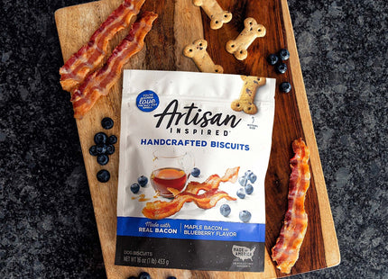 Vita Bone Artisan Inspired Maple Bacon & Blueberry Dog Biscuits 16oz (6 Pack) - Pet Supplies > Chews Treats